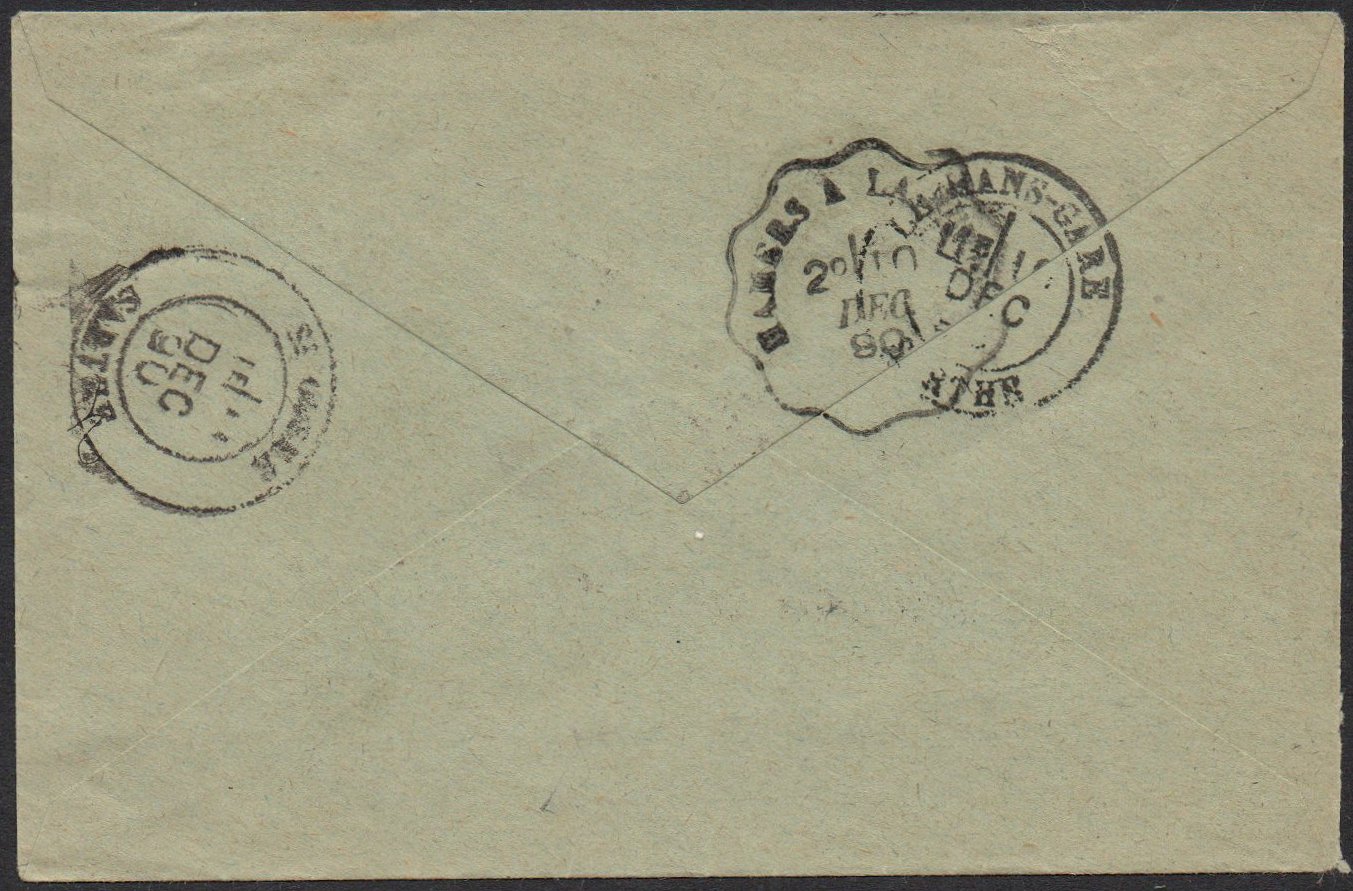 Courrier-Convoyeur Bonnétable Mamers Type II 1890